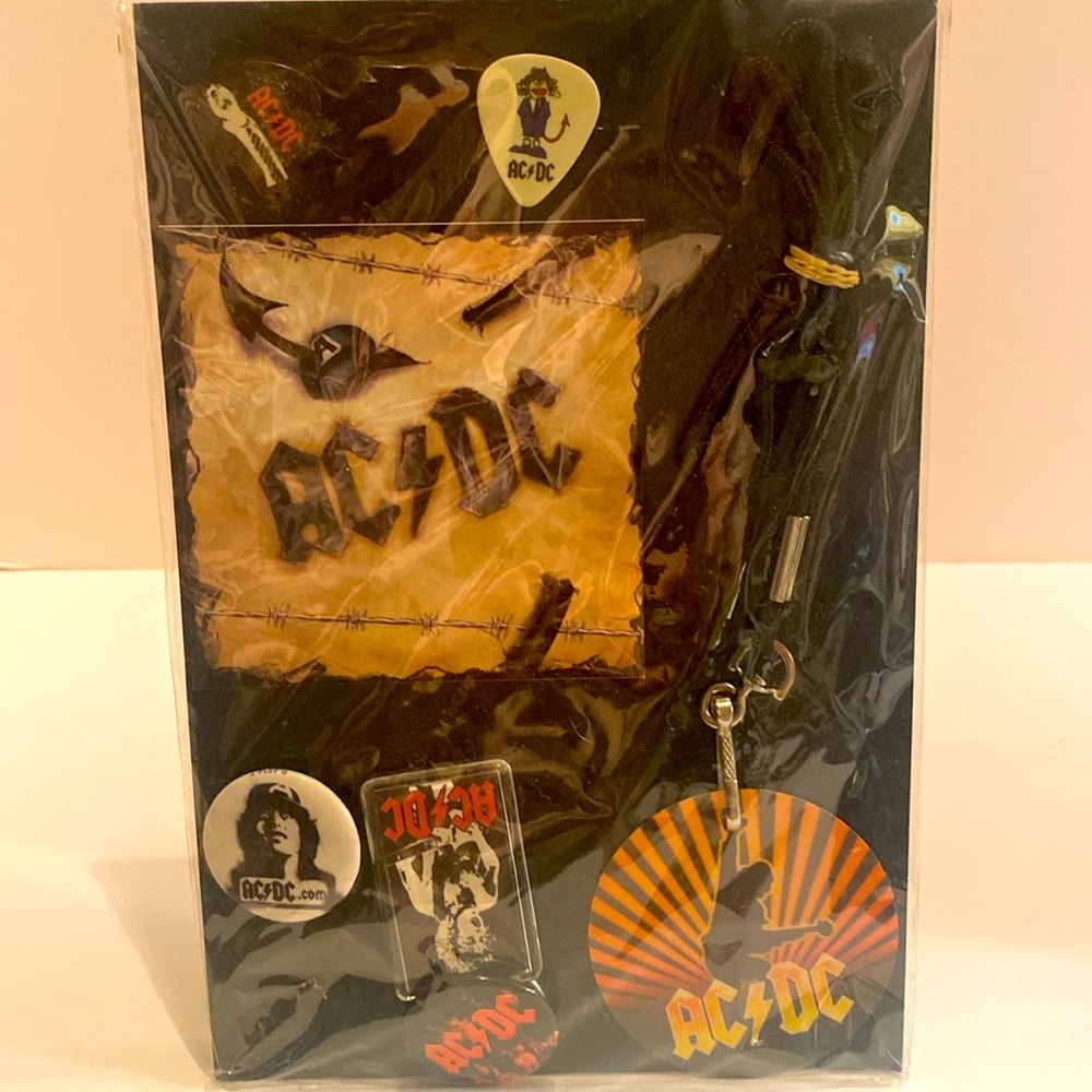 AC/DC Band 80s Package of Pins, Buttons, Keychain